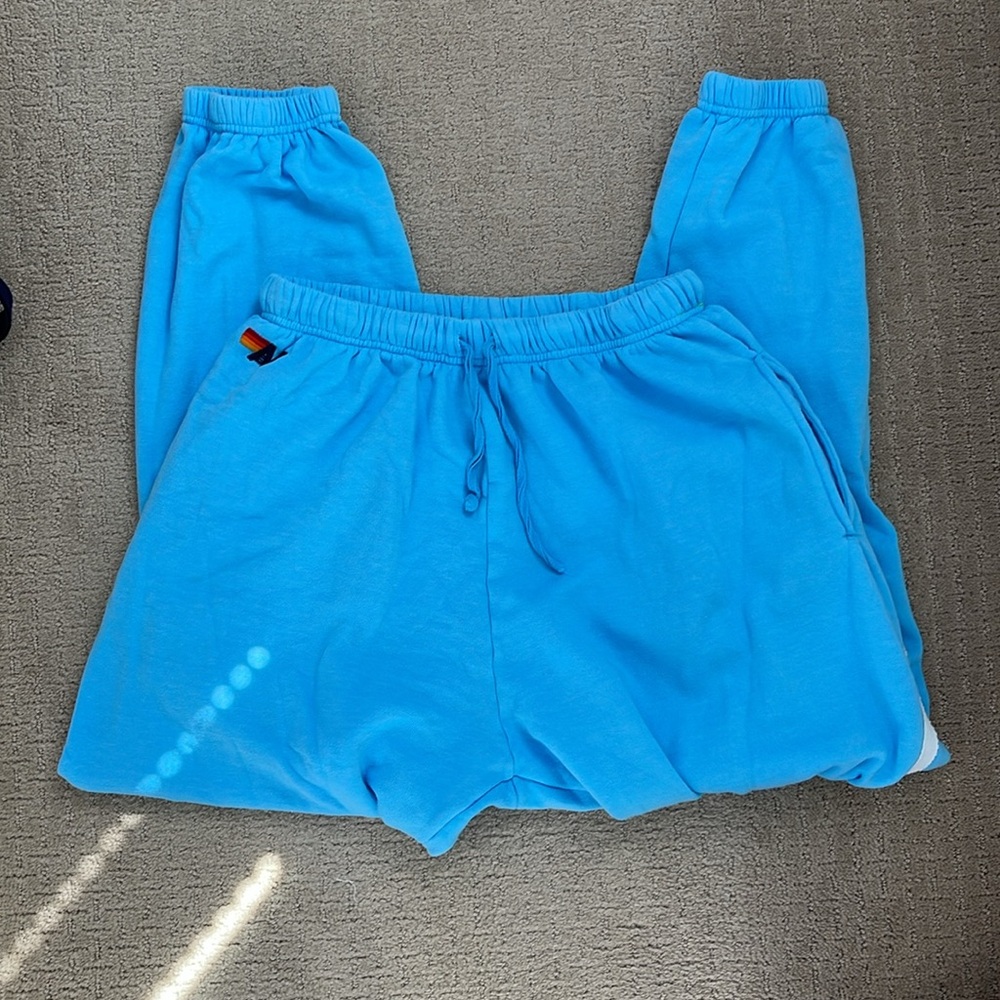 Aviator Nation Blue Lightning Bolt Stitch Men Joggers XL - Picture 2 of 14
